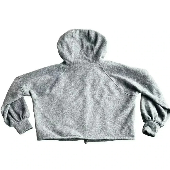 Prana Zillier Cropped Hooded Wool Blend Sweatshirt Gray Size Small - Picture 4 of 10